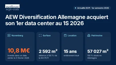 AEW Diversification Allemagne acquiert son 1er data center au 1S 2026