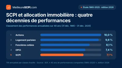 SCPI et allocation immobilière : 40 ans de performances comparées